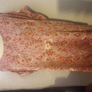 AUW Exclusive Decorative Floral Blouse 3X, Pink